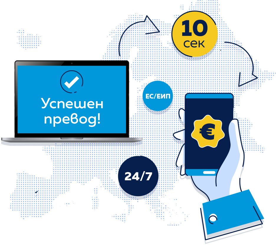 SEPA преводи в евро до 10 секунди